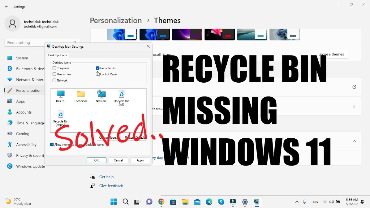 Cara Menampilkan Recycle Bin yang Hilang / Missing di Windows 11 YouTube
